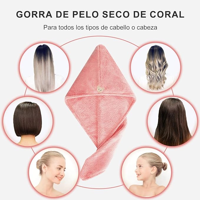 Toalla de Microfibra Para Secar Cabello