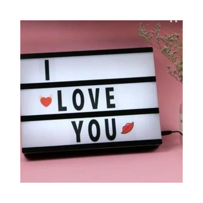 CARTEL DE LETRAS CON LUZ LED A4